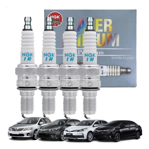 Jogo 4 Velas De Ignição Iridium Toyota Corolla 1.8 2.0 - Spare Parts and Accessories for Vehicles