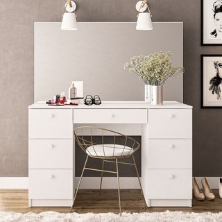 Penteadeira 7 Gavetas com Espelho Larissa Yescasa em Oferta na Shopee