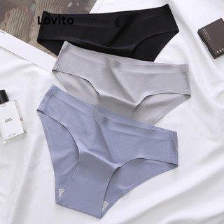 Lovito Calcinha Casual De Base Lisa Para Mulheres LNE48195