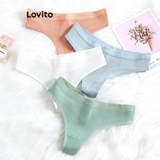 Lovito Calcinha Básica Lisa Casual Para Mulheres LNL48170