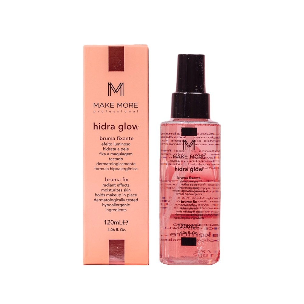 Bruma Fixadora Maquiagem Hidratante Make More Hidra Glow 120ml Iluminadora em Oferta na Shopee