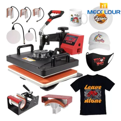 Prensa Térmica 8x1 Sublimação Camiseta Chinelos Bones Pratos Cor Vermelho/preto 110/220V Mecolour