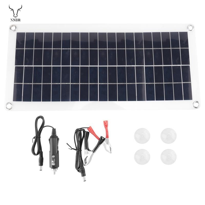 Painel Solar Portátil À Prova D'água De 30W Carregador De Bateria Externo Para Carro