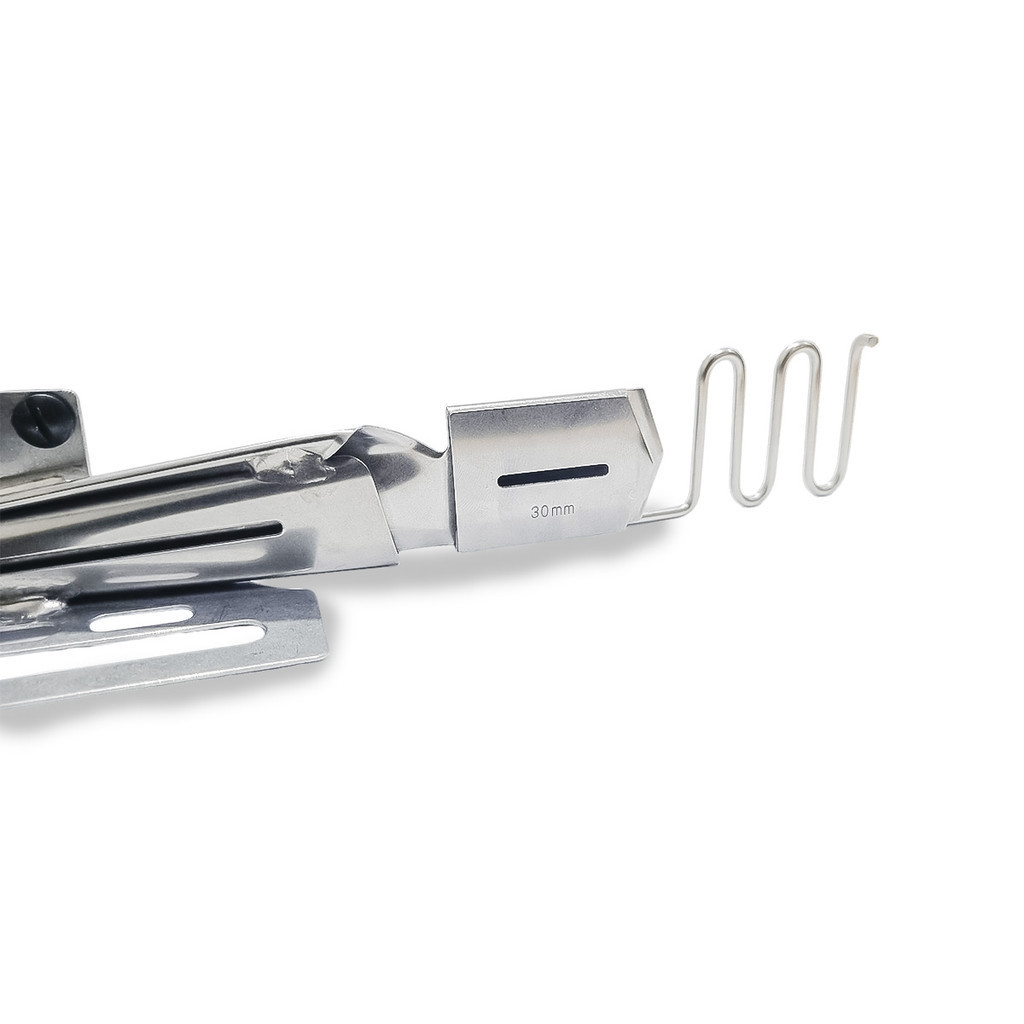 Aparelho para fazer e passar viés uma dobra para galoneira galão base plana fechada industriais.