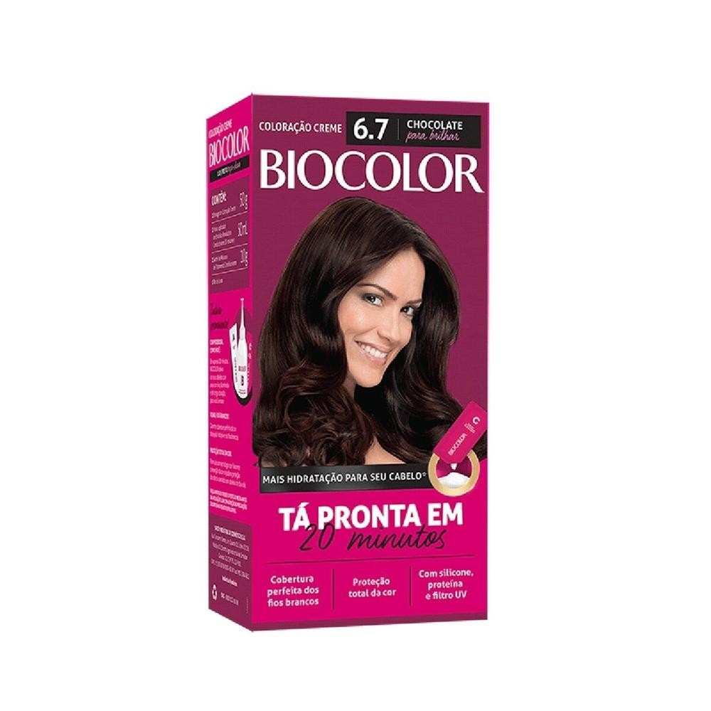 Tintura Creme Biocolor Mini Kit 6.7 Chocolate para Brilhar em Oferta na Shopee