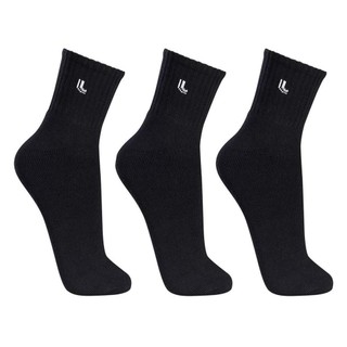 Kit 3 Pares Meia Cano Médio Atoalhada Lupo Masculina - Preto em Oferta na Shopee