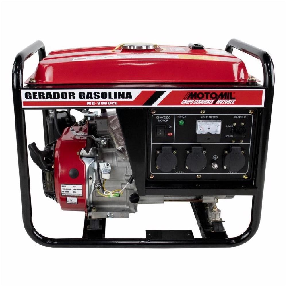 Gerador de Energia à Gasolina 2,80 KVA Monofásico MOTOMIL em Oferta na Shopee