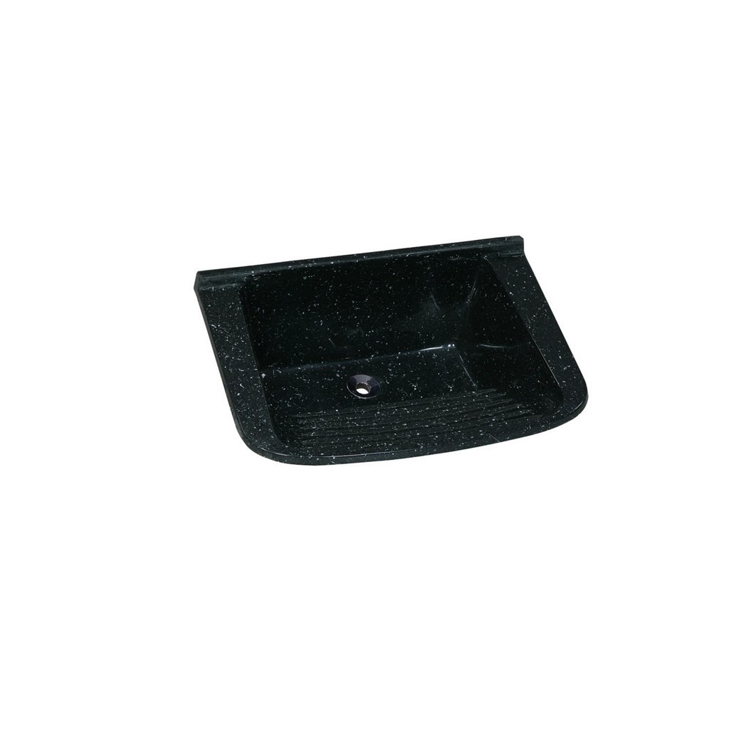 Tanque de Lavar Roupa em Mármore Sintético Granitado 55x41cm Preto em Oferta na Shopee