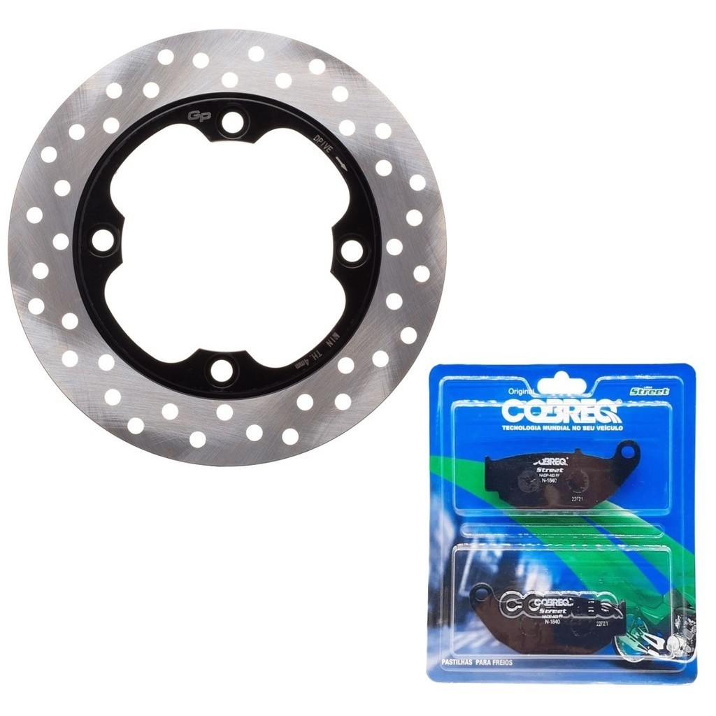 Disco de Freio Traseiro Cb 250f Twister 2016 A 2022 + Pastilhas Cobreq em Oferta na Shopee
