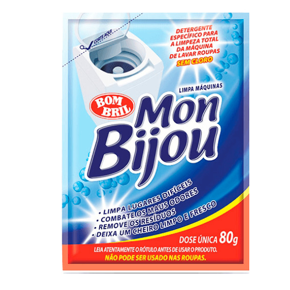 Detergente Pó Limpa Maquina Lava Roupa Mon Bijou Bombril 80G em Oferta na Shopee