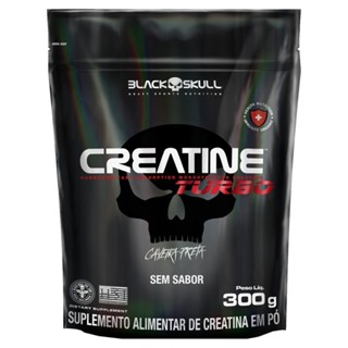 Creatina Turbo Black Skull Stand Up Pouch Sem Sabor 300 G em Oferta na Shopee