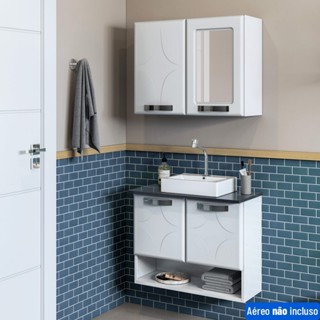 Balcão Gabinete para Banheiro em Aço Telasul Rubi 2 Portas em Oferta na Shopee