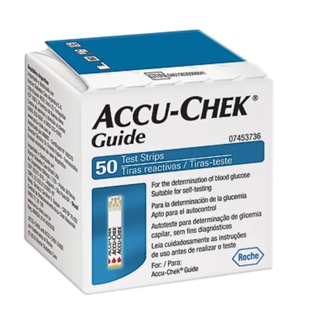 ACCU-CHEK GUIDE COM 50 TIRAS em Oferta na Shopee