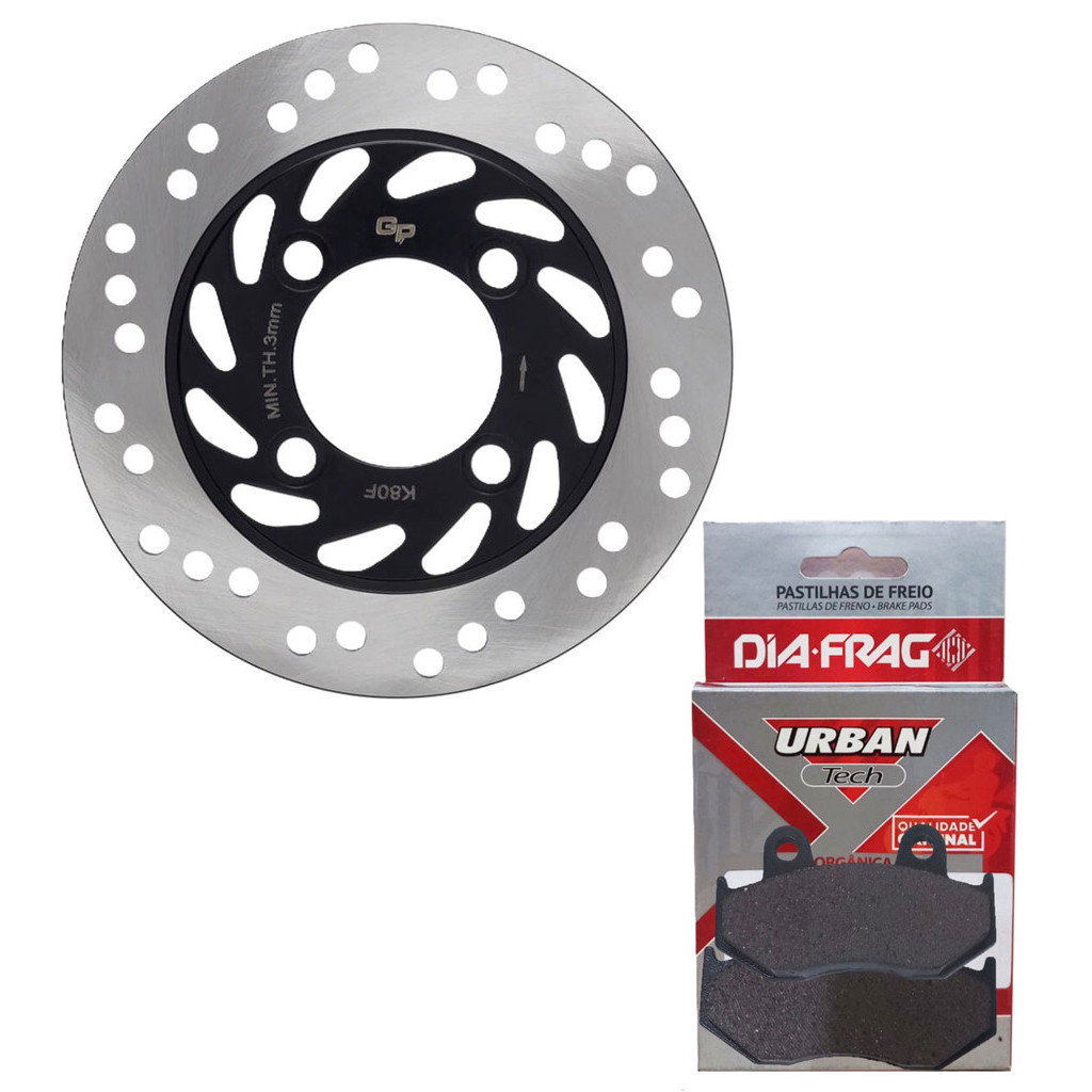 Disco de Freio Dianteiro P/ Honda Elite 125 2019-2024 + Pastilhas Diafrag em Oferta na Shopee