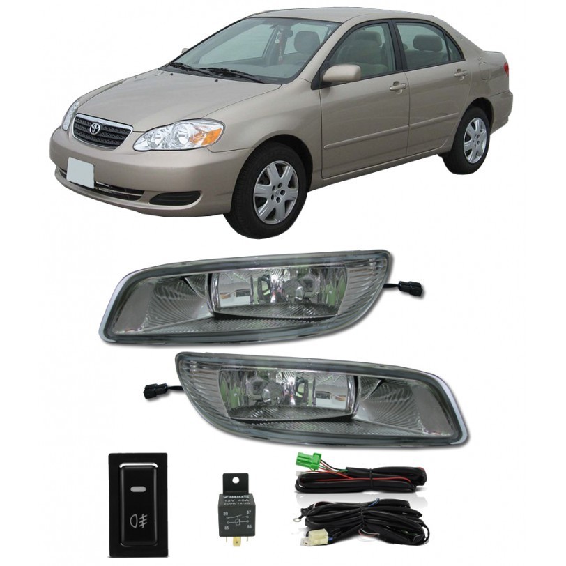 Kit Farol de Milha Neblina Toyota Corolla 2005 / 2006 / 2007 / 2008 - Interruptor