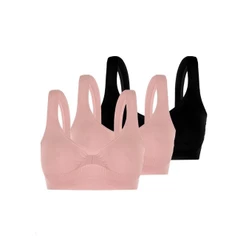 Kit com 3 Tops sem Aro e sem Bojo Loba 41300-001 Colorido
