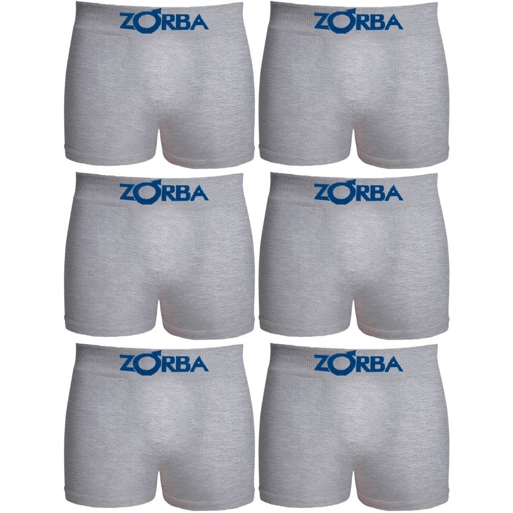 Kit 6 Cuecas Boxer Zorba 678 Seamless Infantil Macia Sem Costura Algodao
