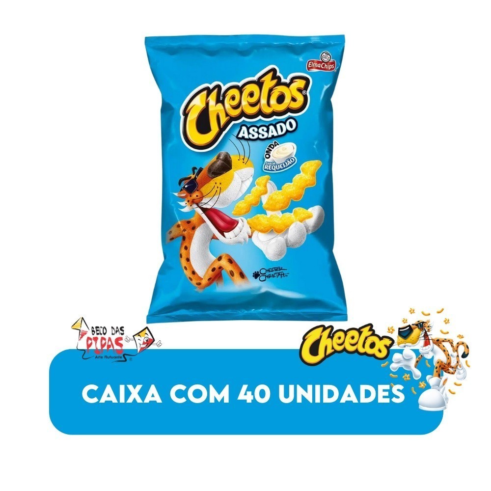 Kit 40 Mini Biscoitos Salgadinho Elma Chips CHEETOS Requeijão 20G em Oferta na Shopee