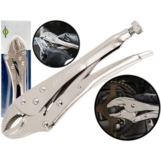 Alicate De Pressão Com Bico Curvo Cromado Com Mordente 10 Polegadas 254mm Brasfort em Oferta na Shopee