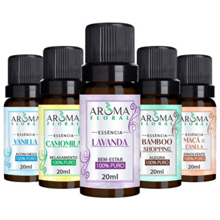 Essência 100% Pura Umidificador Aromatizador e Difusor Óleo Essencial - Aroma Floral em Oferta na Shopee