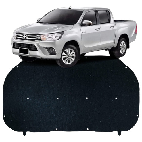 Forro Manta Térmica Acústica Isolante Revestida do Capô Hilux Sw4 2017 2018 2019 com Presilhas