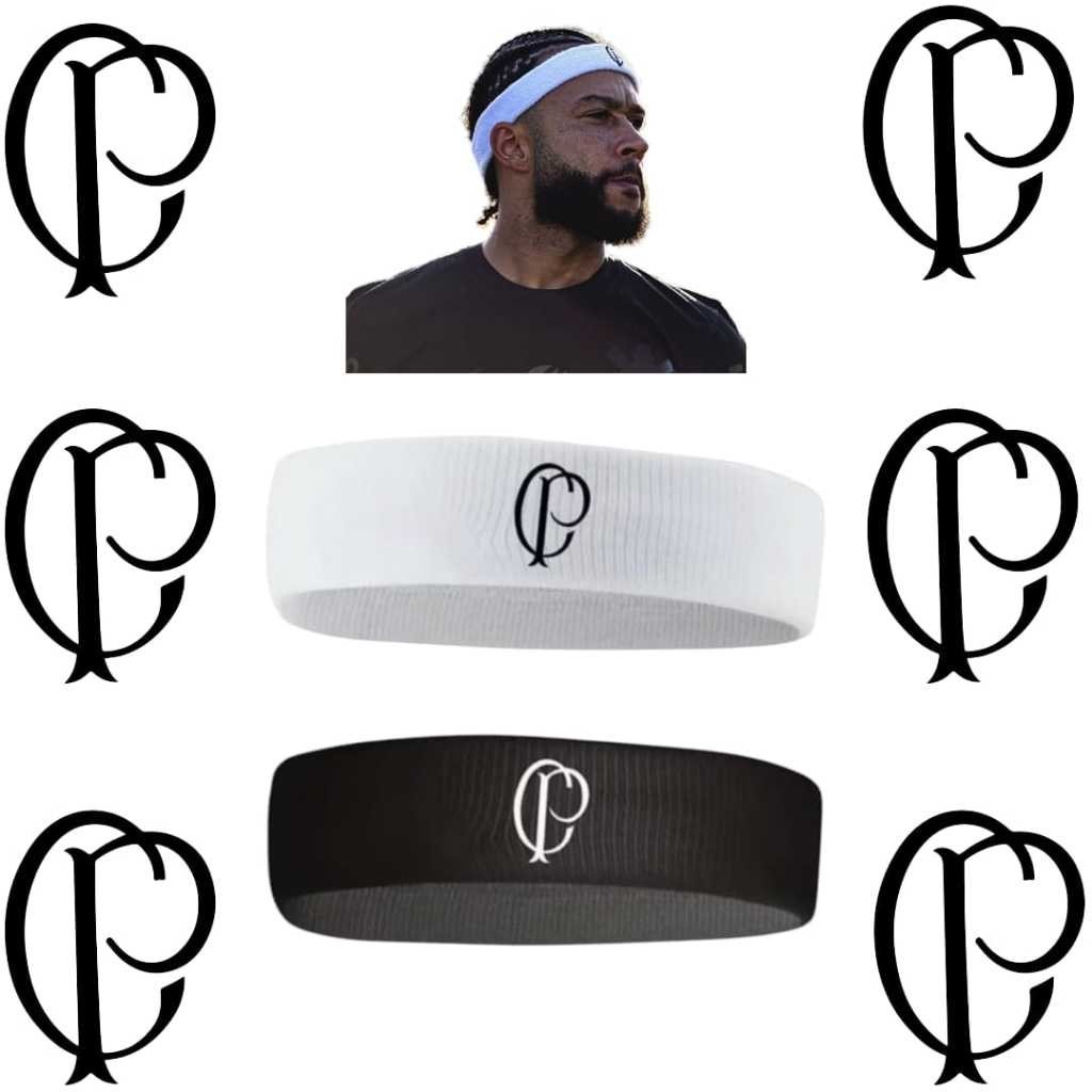 Testeira Faixa Do Timão CP Memphis Depay Bordado Oficial  -