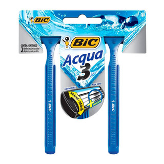 Aparelho De Barbear Bic Acqua 3 Com 2 Unidades em Oferta na Shopee