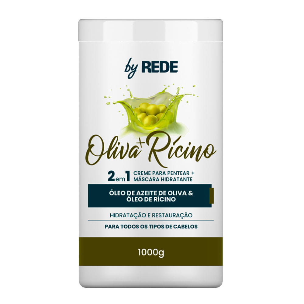 Creme Para Pentear By Rede 2 Em 1 Oliva + Rícino 1kg - Beauty