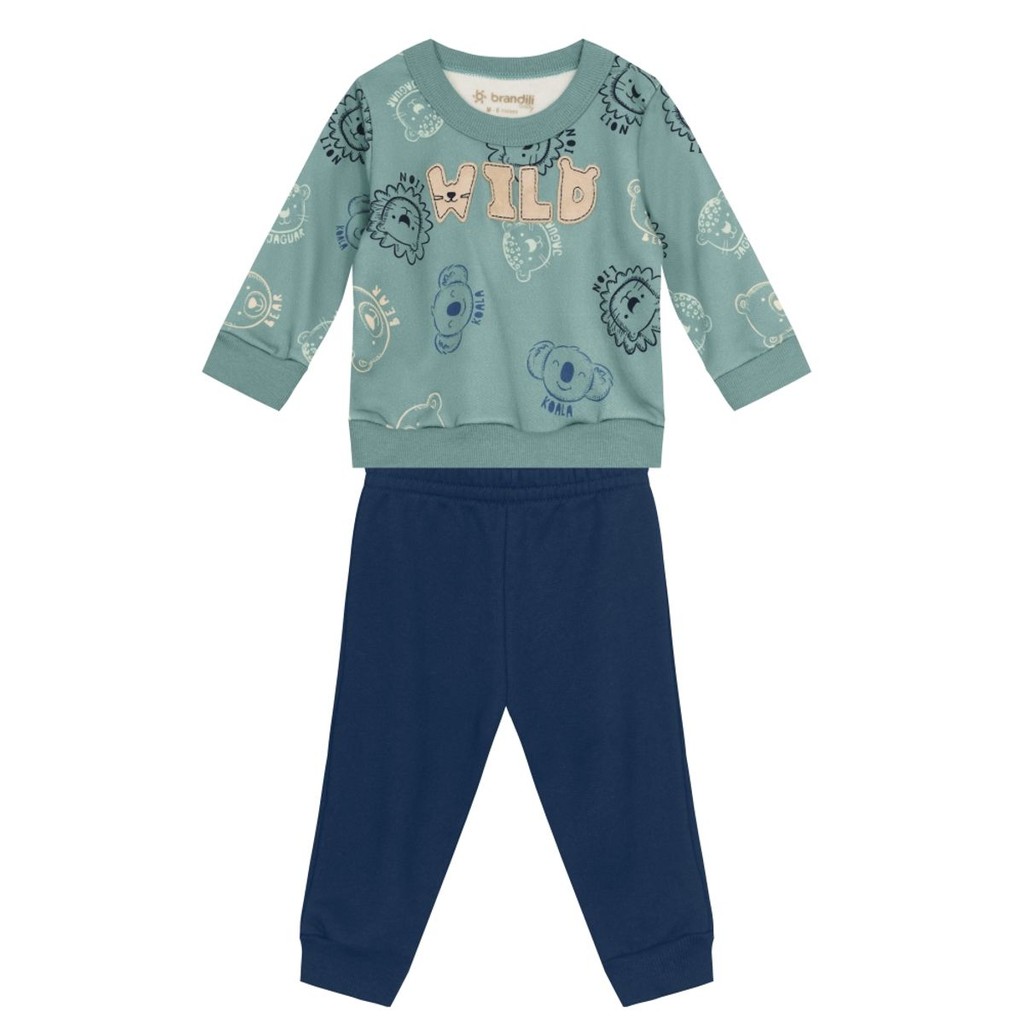 Conjunto Bebê Menino De Bichinhos Brandili Baby - Baby & Kids Fashion