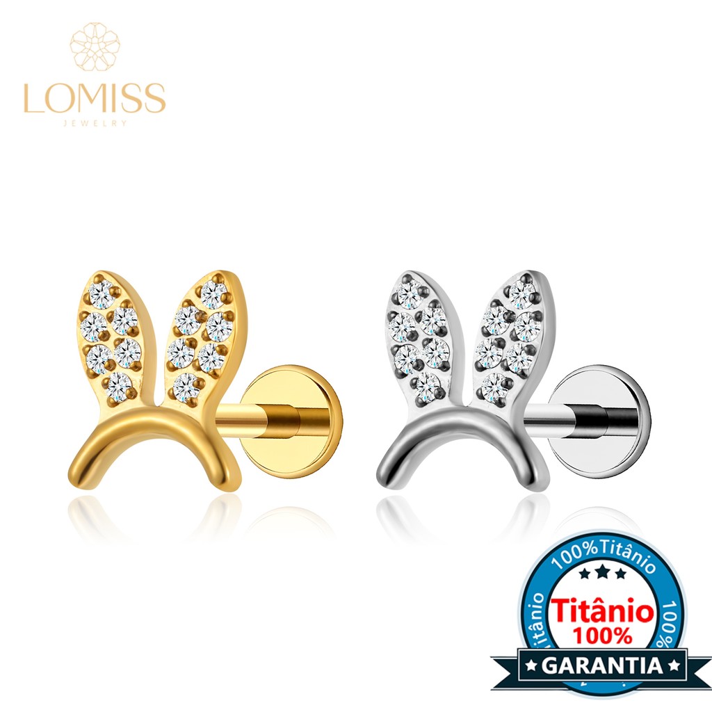 Piercing Labret Titânio Helix Tragus Conch Nariz Orelhinhas Zircônia Cravejada em Oferta na Shopee