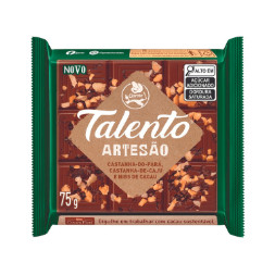 Chocolate Talento Artesão Nibs 75gr Garoto Castanha Do Pará e Castanha De Caju em Oferta na Shopee