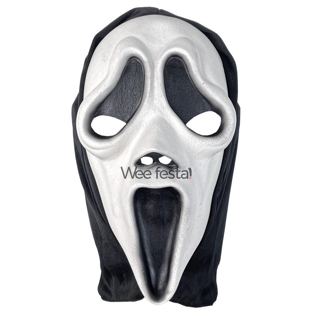 Máscara Látex Capuz Fantasma Ghostface Panico Festa Fantasia Halloween Carnaval Careta Terror