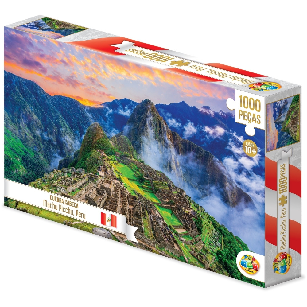 QUEBRA CABEÇA MACHU PICCHU 1000 PEÇAS GGB BRINQUEDOS PUZZLE PAISAGEM PONTOS TURÍSTICOS PERU INCA em Oferta na Shopee