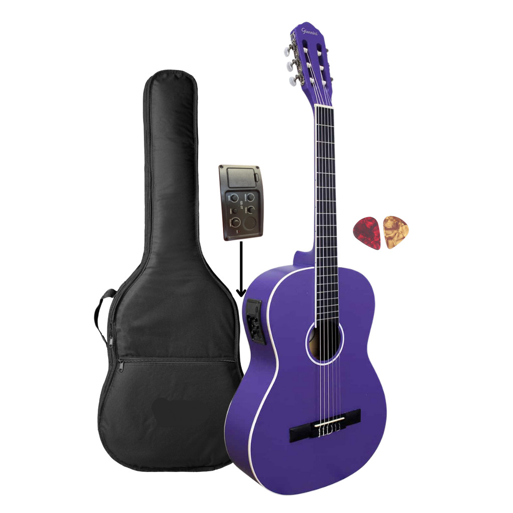 Violão Giannini Ny Elétrico N-14 EQ PPS Purple Satin + Capa