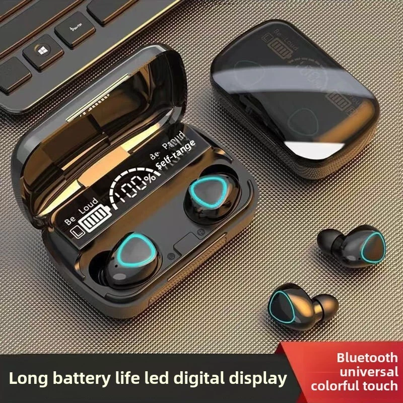Kit M10 Bluetooth 5.3 Sem Fio TWS Fones De Ouvido Estéreo Com Carregador Power Bank Atualizado 100 % Novo Alto-Falante — imagem 1