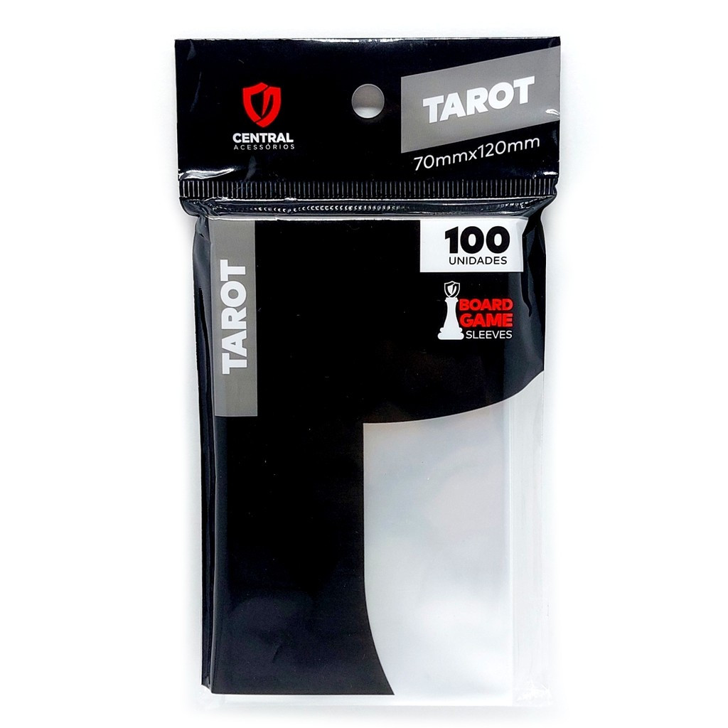 SLEEVE TAROT 70X120mm TRANSPARENTE CENTRAL 100 UNIDADES BOARD GAME PROTETOR DE CARTAS ACESSÓRIO JOGO em Oferta na Shopee