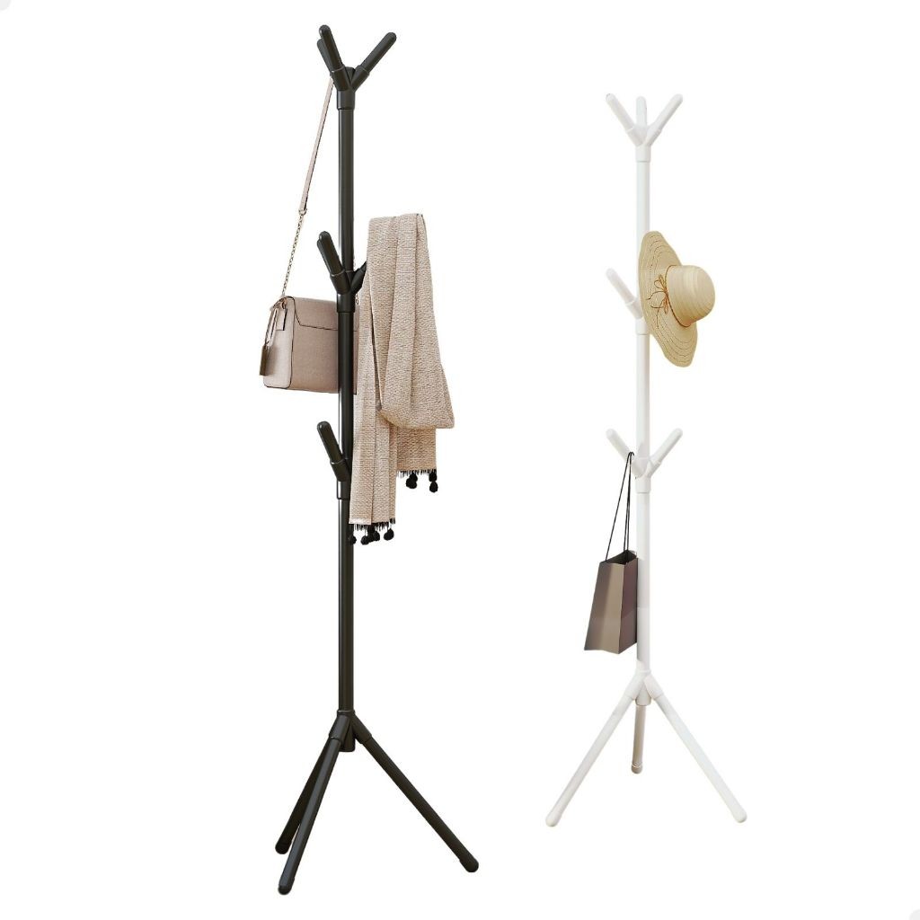 Mancebo Cabideiro De Chão COM 12 Ou 9 Ganchos Organizador Para Casaco Chapéu Bolsa Roupas Calça em Oferta na Shopee