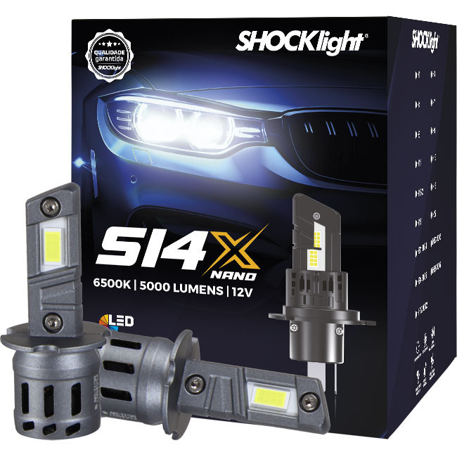 Lâmpada Led Shocklight S14x S14 X Nano H3 5000 Lumens 6500k em Oferta na Shopee