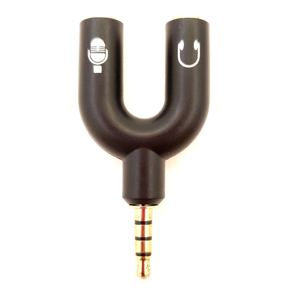 Plug Adaptador Headset de PC para P3 Celular PS5 XBox Preto