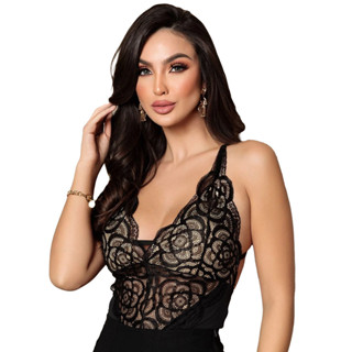 Body Blusa Blusinha Renda Guipir Decote Lindo Bojo Feminino