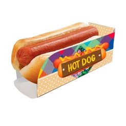 Embalagem Descartável Festa Junina pra Comida Cachorro Quente Hot Dog com 25 Caixas