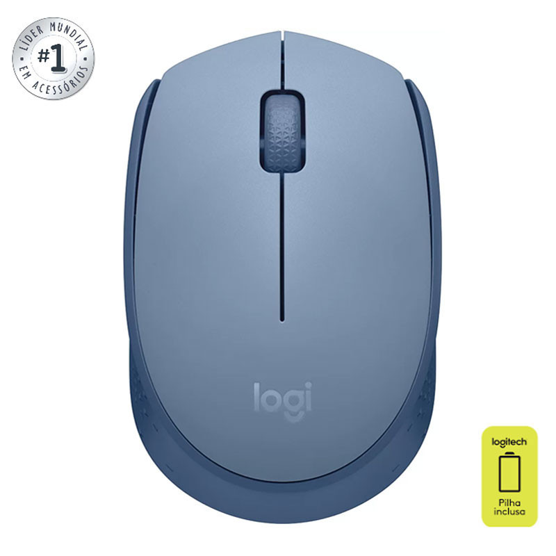 Mouse sem fio Azul Claro M170 Logitech - Computers & Accessories