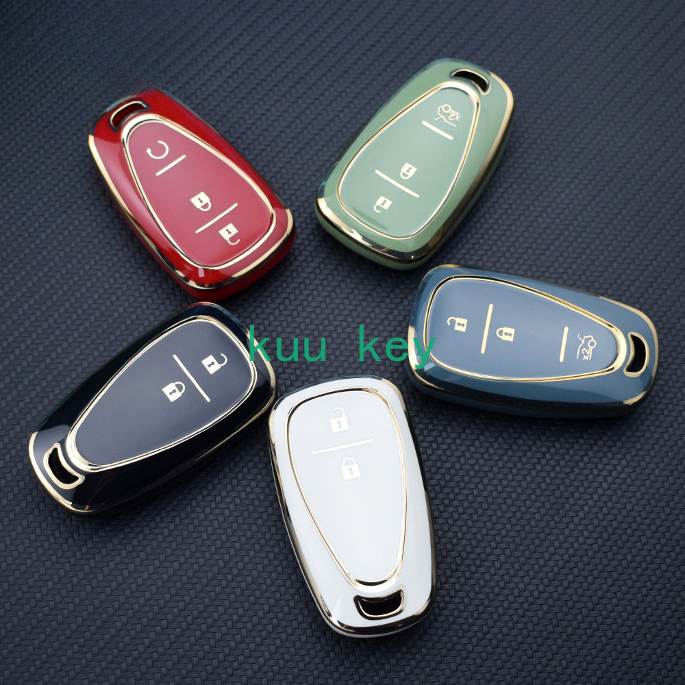 TPU Capa Do Estojo Chave Para Carro Chevrolet Cruze Spark Sonic Camaro Volt Trax Malibu Onix Equino Orlando
