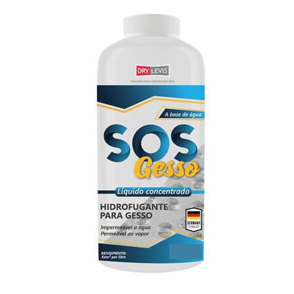 Sos Gesso Hidrofugante Placas Drywall Impermeável A Água 1l Elastment - Drylevis