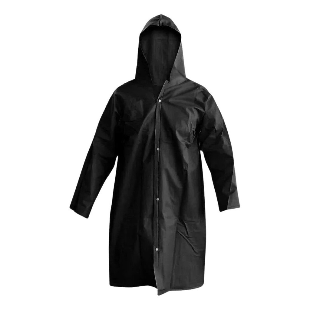 Capa Chuva Impermeável Pvc Forrado Com Capuz Epi Obra Preto em Oferta na Shopee