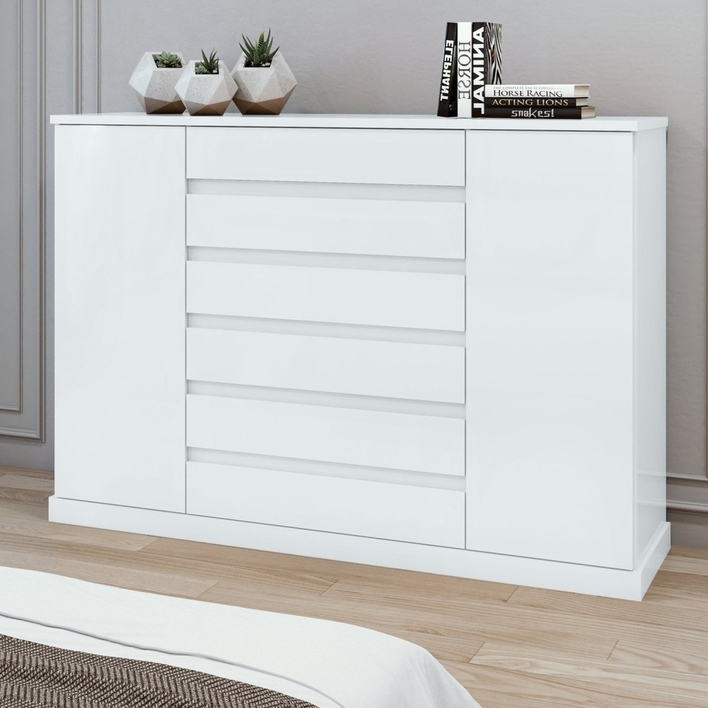 Cômoda 2 Portas 7 Gavetas 3 Prateleiras Vedra - Home & Living