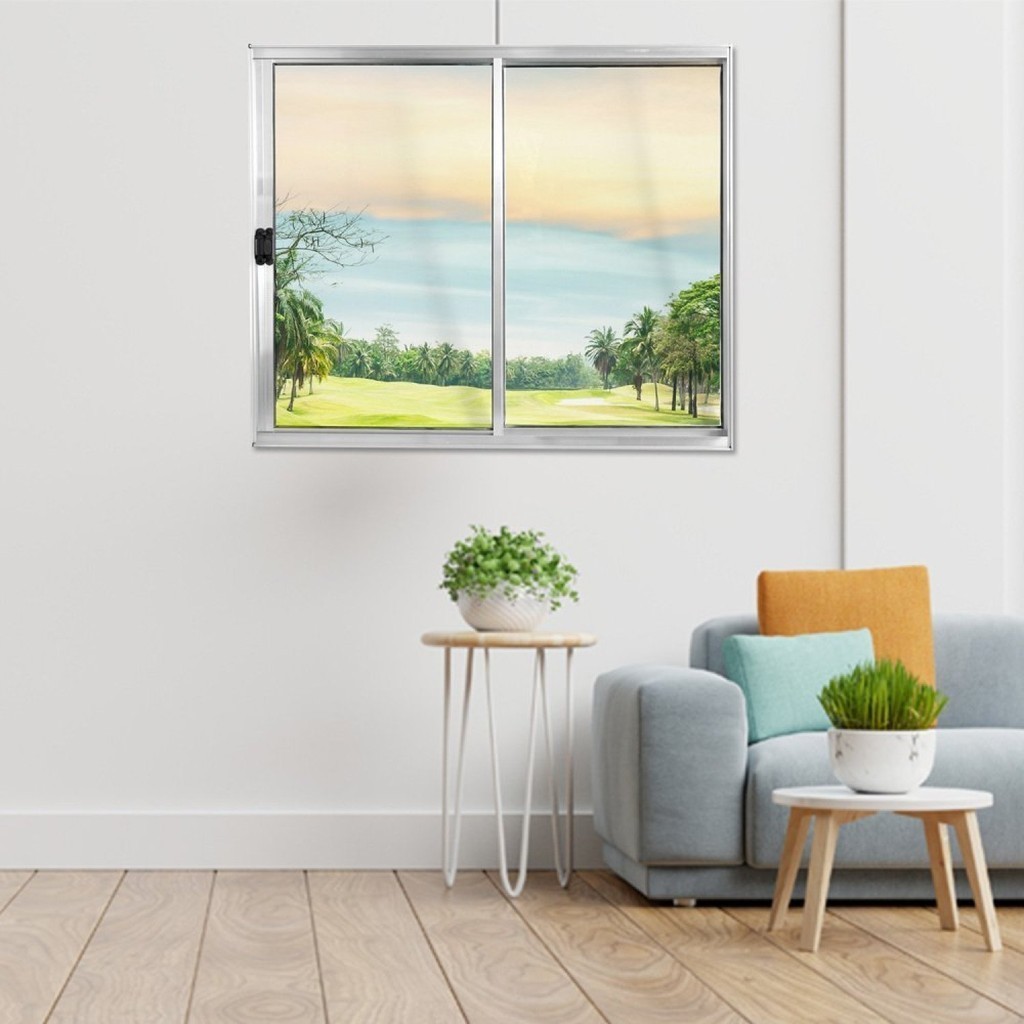 Janela Alumínio de Correr 120x120cm 2 Folhas sem Grade Plus Lux Esquadrias em Oferta na Shopee