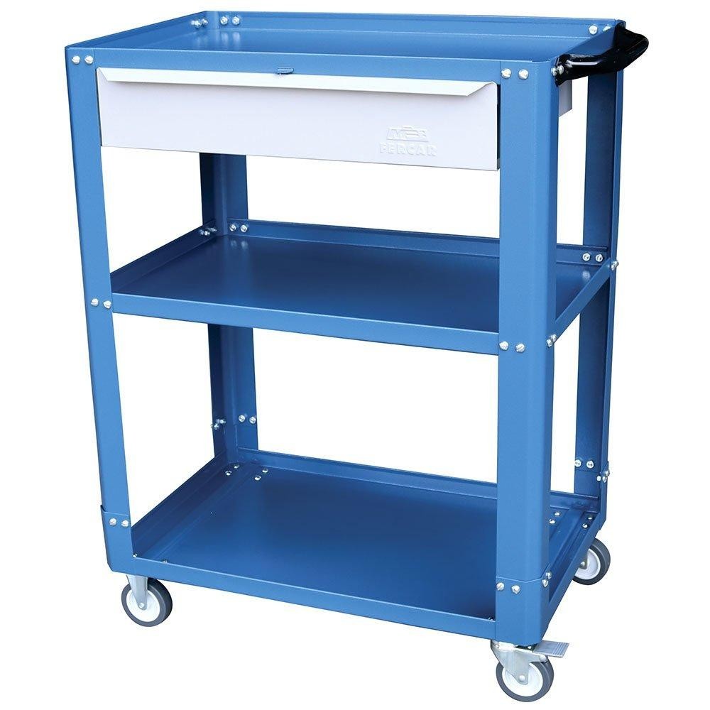 Carrinho Desmontável Aberto Azul com 1 Gaveta Fercar em Oferta na Shopee