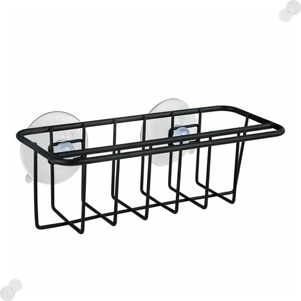 Suporte De Pia P/ Esponja Preto C/ Ventosas 30070055 - Mor em Oferta na Shopee