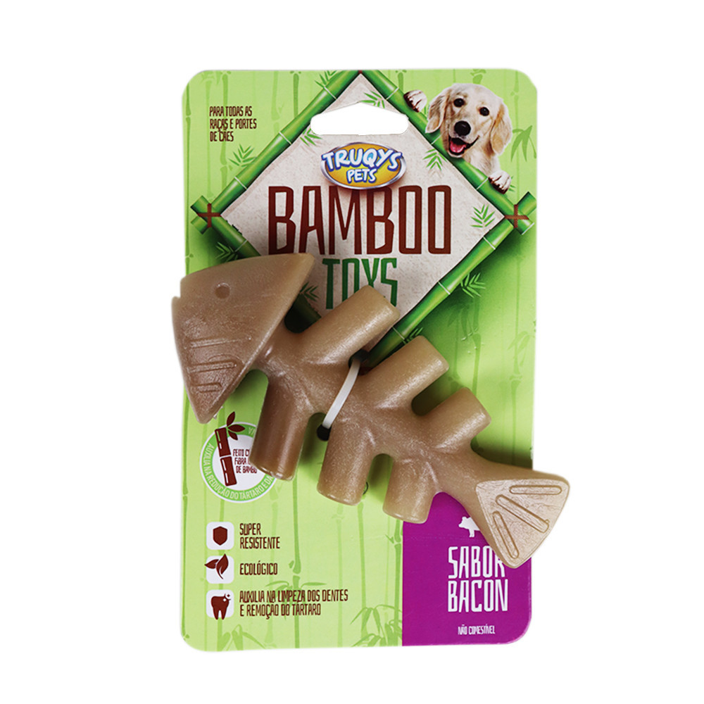 Osso Bamboo Toys Peixe Brinquedo Mordedor Com Aroma de Bacon Para Cachorros, Cães em Oferta na Shopee
